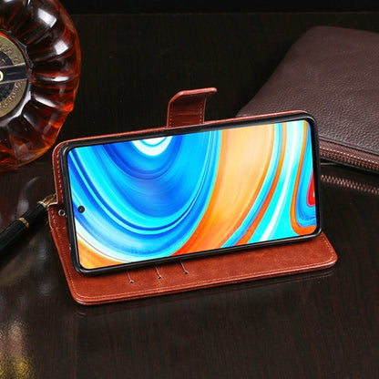 idewei Crazy Horse Texture ซองหนังพลิกแนวนอนพร้อมตัวยึดและช่องเสียบการ์ดและกระเป๋าสตางค์, For Xiaomi Redmi Note 9 Pro, For Xiaomi Redmi Note 9 Pro Max, For Galaxy A11, For Galaxy M31, For Vivo Z6, For HTC Desire 19+