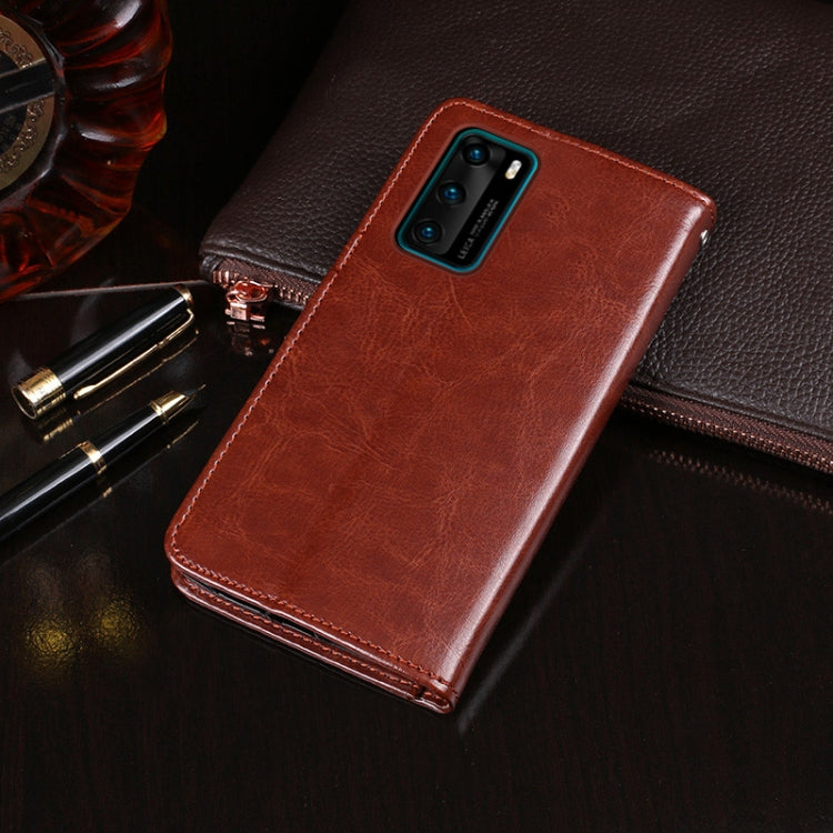 idewei Crazy Horse Texture ซองหนังพลิกแนวนอนพร้อมตัวยึดและช่องเสียบการ์ดและกระเป๋าสตางค์, For Huawei P40, For Huawei P40 Pro, For OPPO Find X2 Pro, For Xiaomi Redmi Note 9S, For Xiaomi Redmi K30 Pro