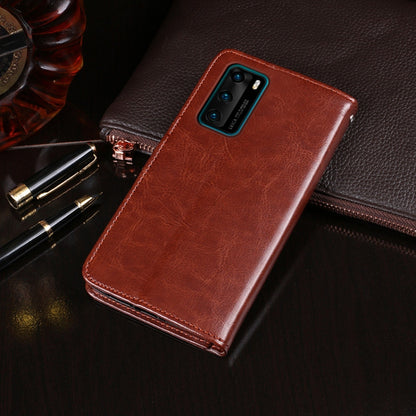 idewei Crazy Horse Texture ซองหนังพลิกแนวนอนพร้อมตัวยึดและช่องเสียบการ์ดและกระเป๋าสตางค์, For Huawei P40, For Huawei P40 Pro, For OPPO Find X2 Pro, For Xiaomi Redmi Note 9S, For Xiaomi Redmi K30 Pro