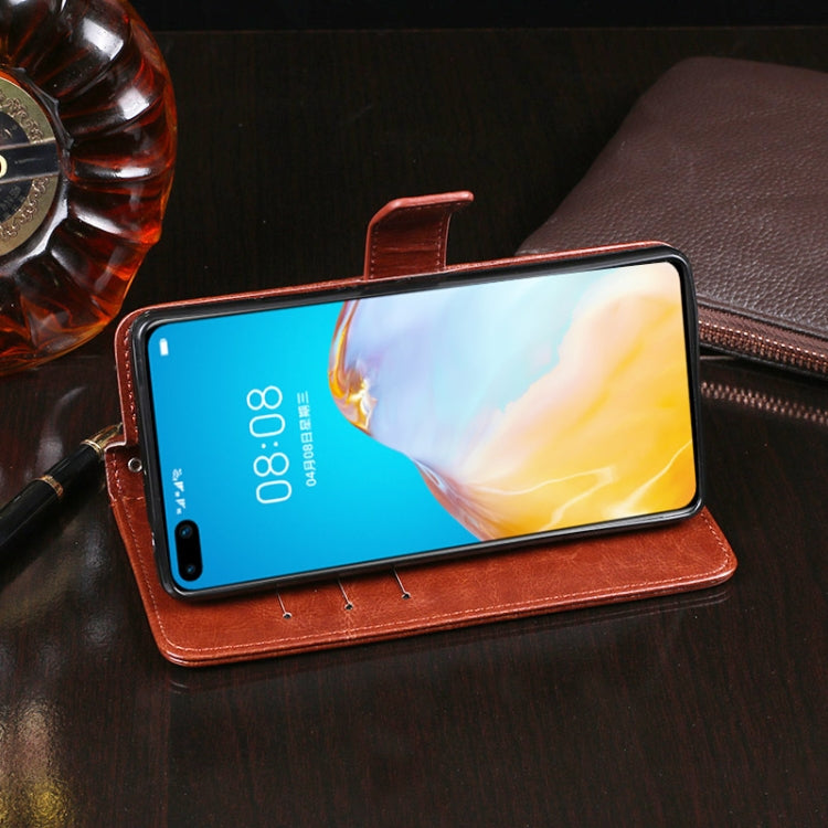 idewei Crazy Horse Texture ซองหนังพลิกแนวนอนพร้อมตัวยึดและช่องเสียบการ์ดและกระเป๋าสตางค์, For Huawei P40, For Huawei P40 Pro, For OPPO Find X2 Pro, For Xiaomi Redmi Note 9S, For Xiaomi Redmi K30 Pro