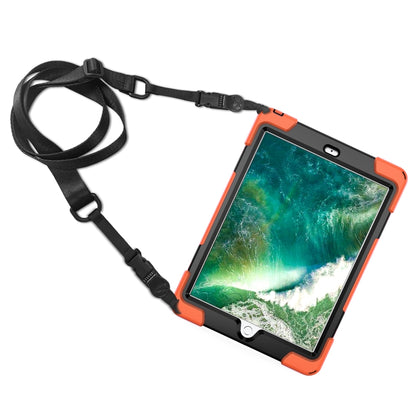 สำหรับ iPad 9.7 (2018) & (2017) ฝาครอบป้องกันซิลิโคนหมุนได้ 360 องศาพร้อมตัวยึดและสายคล้องมือ & สายยาว & ช่องใส่ดินสอ, For iPad 9.7 (2018) & (2017)