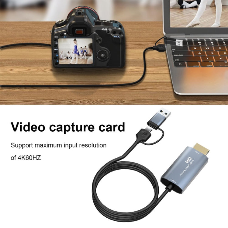 Z36 การ์ดจับภาพวิดีโอ HD HDMI/M เป็น USB ชนิด C/M ความยาว: 2 ม, Z36