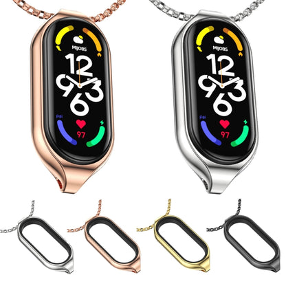 สำหรับวง Xiaomi Mi 7 / 7 NFC MIJOBS จี้โลหะสร้อยคอนาฬิกาสแตนเลส, For Xiaomi Mi Band 7 / 7 NFC