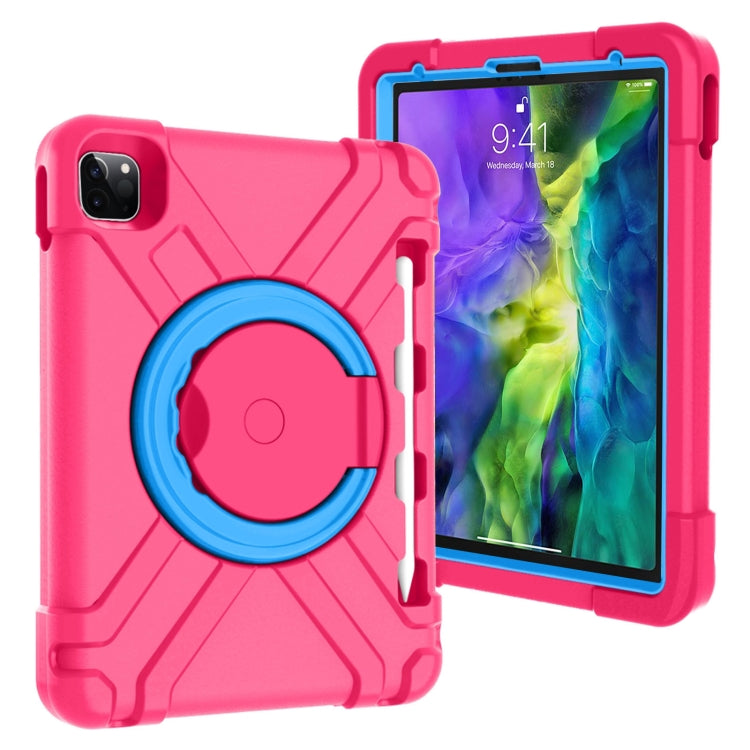 เคส PC + ซิลิโคนกันกระแทกพร้อมตัวยึดและที่จับหมุนได้ 360 องศา, For iPad Pro 11 (2020)