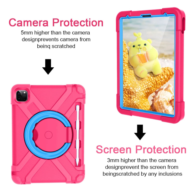 เคส PC + ซิลิโคนกันกระแทกพร้อมตัวยึดและที่จับหมุนได้ 360 องศา, For iPad Pro 11 (2020)