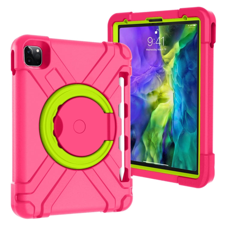เคส PC + ซิลิโคนกันกระแทกพร้อมตัวยึดและที่จับหมุนได้ 360 องศา, For iPad Pro 11 (2020)