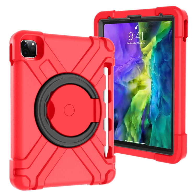 เคส PC + ซิลิโคนกันกระแทกพร้อมตัวยึดและที่จับหมุนได้ 360 องศา, For iPad Pro 11 (2020)