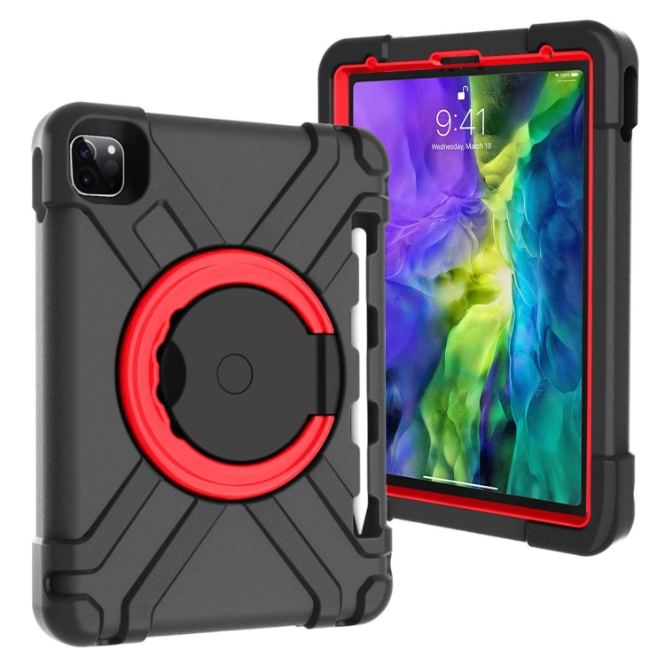 เคส PC + ซิลิโคนกันกระแทกพร้อมตัวยึดและที่จับหมุนได้ 360 องศา, For iPad Pro 11 (2020)