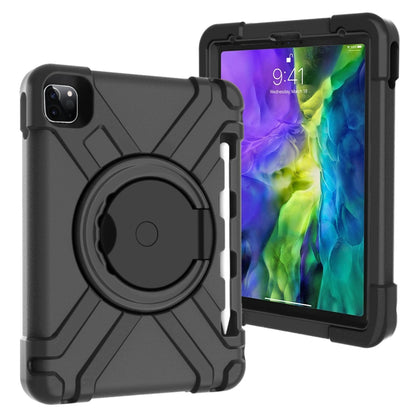 เคส PC + ซิลิโคนกันกระแทกพร้อมตัวยึดและที่จับหมุนได้ 360 องศา, For iPad Pro 11 (2020)