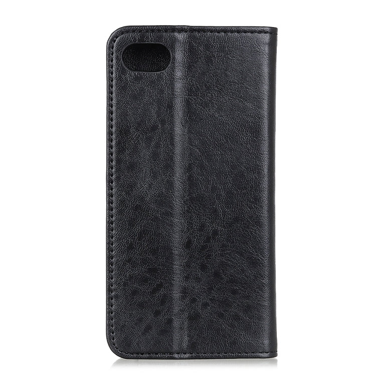แม่เหล็กดูด ลาย Crazy Horse PU เปิดซ้ายขวา มีขายึด ช่องใส่การ์ดและกระเป๋าสตางค์, For iPhone SE 2022 / SE 2020