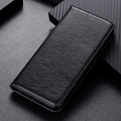 แม่เหล็กดูด ลาย Crazy Horse PU เปิดซ้ายขวา มีขายึด ช่องใส่การ์ดและกระเป๋าสตางค์, For iPhone SE 2022 / SE 2020