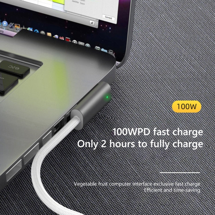 สายชาร์จ MagSafe 2 100W 5 พิน (รูปตัว T) เป็น USB-C / Type-C PD ความยาวสายเคเบิล: 1.8 ม., MagSafe 2 (T-shaped)