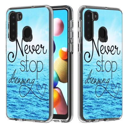 2 ใน 1 PC + TPU Card Pattern เคสใส, For Galaxy A01, For Galaxy A21, For Galaxy S20, For Galaxy S20+