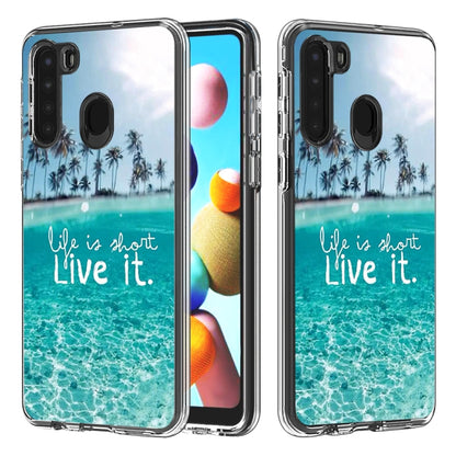 2 ใน 1 PC + TPU Card Pattern เคสใส, For Galaxy A01, For Galaxy A21, For Galaxy S20, For Galaxy S20+
