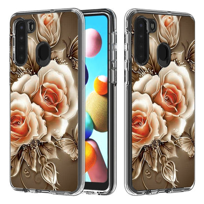 2 ใน 1 PC + TPU Card Pattern เคสใส, For Galaxy A01, For Galaxy A21, For Galaxy S20, For Galaxy S20+
