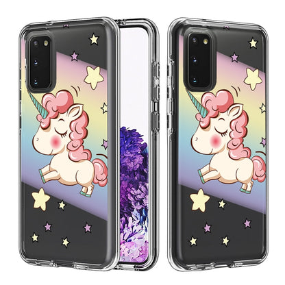 2 ใน 1 PC + TPU Card Pattern เคสใส, For Galaxy A01, For Galaxy A21, For Galaxy S20, For Galaxy S20+