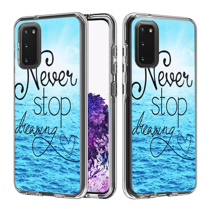2 ใน 1 PC + TPU Card Pattern เคสใส, For Galaxy A01, For Galaxy A21, For Galaxy S20, For Galaxy S20+