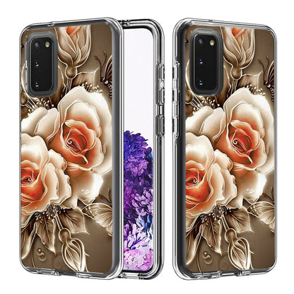 2 ใน 1 PC + TPU Card Pattern เคสใส, For Galaxy A01, For Galaxy A21, For Galaxy S20, For Galaxy S20+