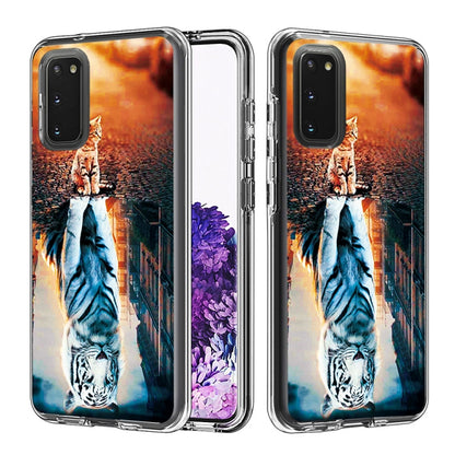 2 ใน 1 PC + TPU Card Pattern เคสใส, For Galaxy A01, For Galaxy A21, For Galaxy S20, For Galaxy S20+