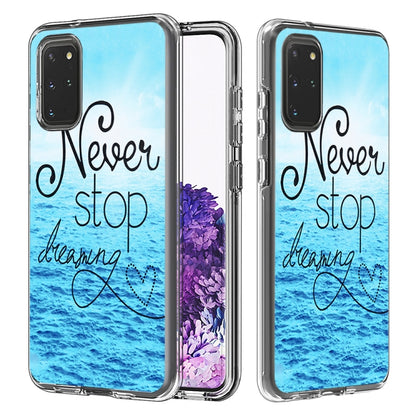 2 ใน 1 PC + TPU Card Pattern เคสใส, For Galaxy A01, For Galaxy A21, For Galaxy S20, For Galaxy S20+