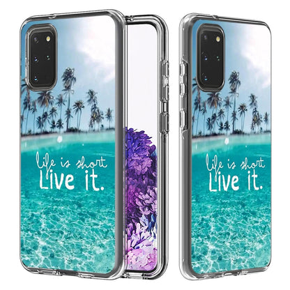 2 ใน 1 PC + TPU Card Pattern เคสใส, For Galaxy A01, For Galaxy A21, For Galaxy S20, For Galaxy S20+