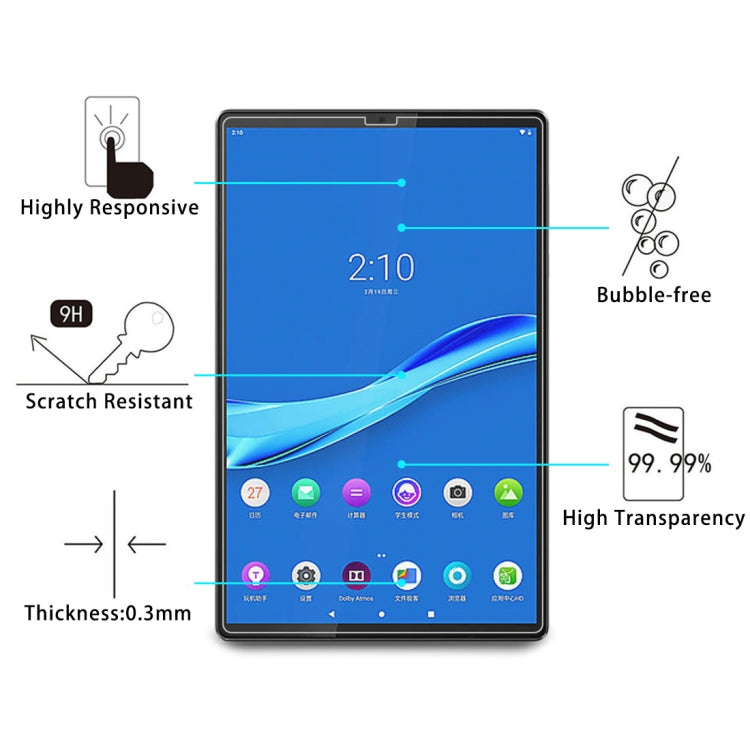 25 PCS 9H 0.3mm ฟิล์มกระจกนิรภัยป้องกันการระเบิด, For Lenovo M10 Plus X606, For Galaxy Tab A 8.4 (2020) T307 / Headwolf Fpad5 Pro