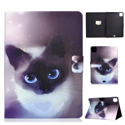 ซองหนังแบนเปิดซ้ายและขวาแรงดันไฟฟ้า TPU พร้อมฟังก์ชั่นสลีปและหัวเข็มขัดการ์ดแถบป้องกันการลื่นไถล, For iPad Pro 11 2020