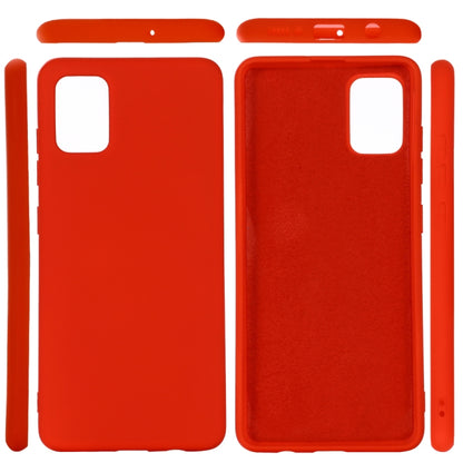 เคสป้องกันโทรศัพท์มือถือซิลิโคนเหลวสีทึบป้องกันการตกเต็มรูปแบบ, For Galaxy A41