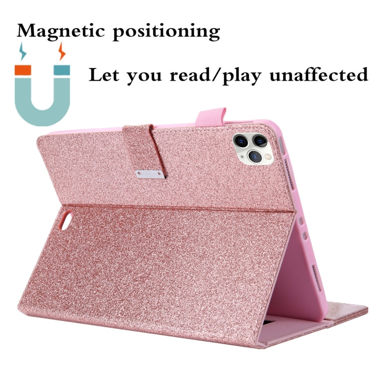 สำหรับ iPad Pro 11 (2020) & (2018) ปุ่มโลหะขนาดเล็ก Magnetic Attraction แท็บเล็ตพีซีเคสหนังป้องกันพร้อมตัวยึดและที่จับที่เปลี่ยนรูปได้ & ช่องเสียบการ์ด & ช่องเสียบปากกา & ฟังก์ชั่น Sleep / Wake-up