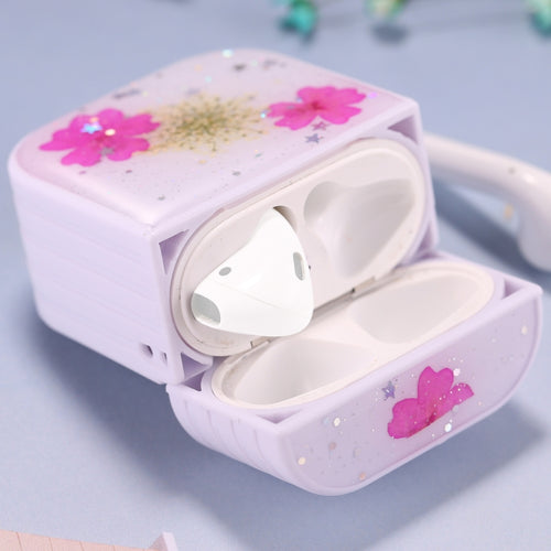 สำหรับ AirPods 1 / 2 เคสป้องกันหูฟังไร้สายลายดอกไม้ผู้หญิงสวย, For AirPods 1 / 2