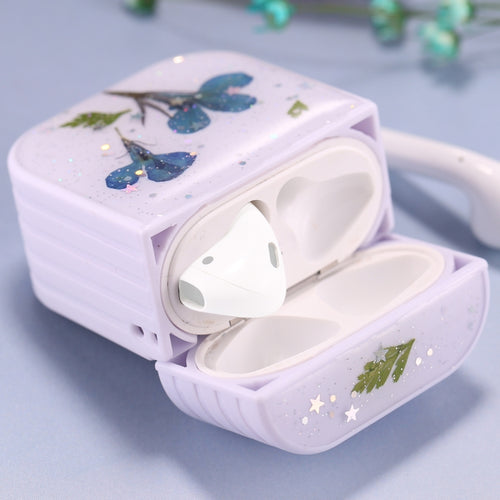 สำหรับ AirPods 1 / 2 Gypsophila ดอกไม้รูปแบบเคสหูฟังไร้สาย, For AirPods 1 / 2