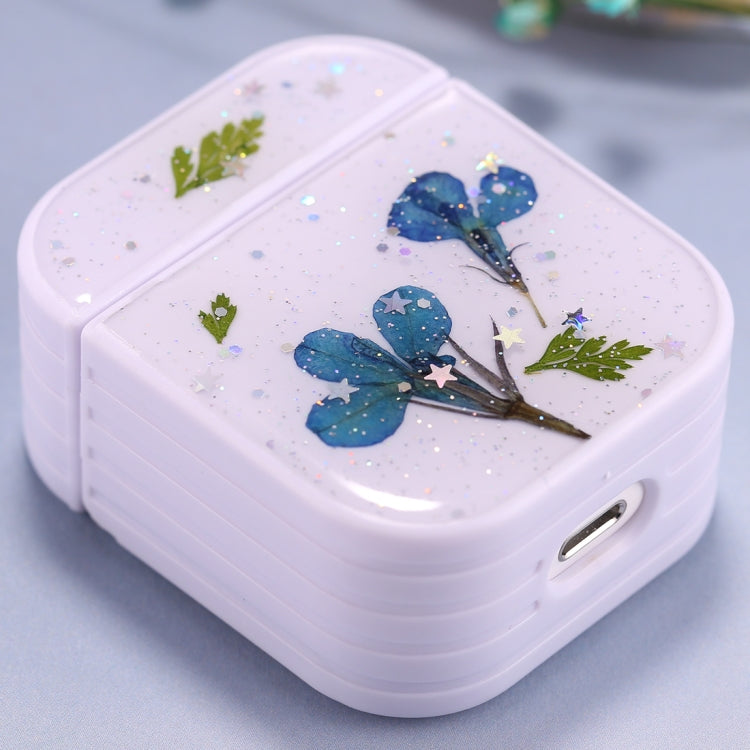 สำหรับ AirPods 1 / 2 Gypsophila ดอกไม้รูปแบบเคสหูฟังไร้สาย, For AirPods 1 / 2