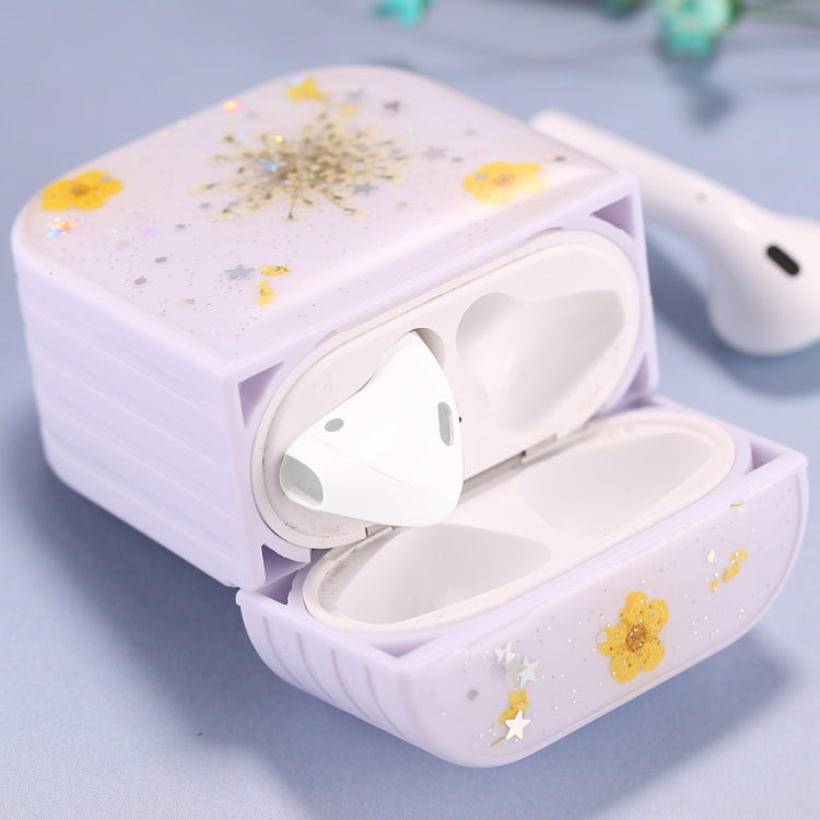 สำหรับ AirPods 1 / 2 Gypsophila ดอกไม้รูปแบบเคสหูฟังไร้สาย, For AirPods 1 / 2