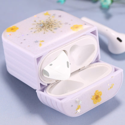 สำหรับ AirPods 1 / 2 Gypsophila ดอกไม้รูปแบบเคสหูฟังไร้สาย, For AirPods 1 / 2