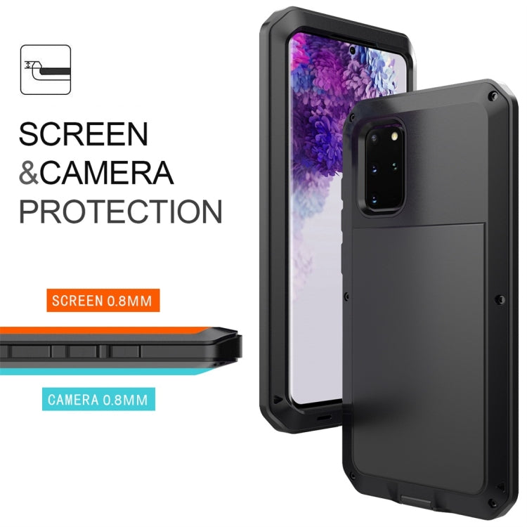 ซิลิโคนกันน้ำกันกระแทก + เคสป้องกันโลหะผสมสังกะสี, For Galaxy S20+, For Galaxy S20