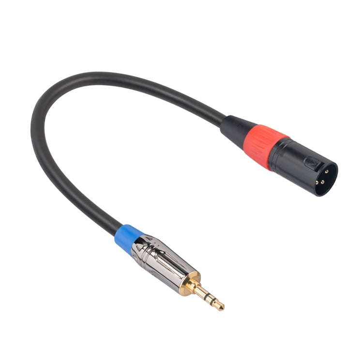 TC194BUXK108-03 3.5 มม. TRS ชายกับ XLR 3pin ชายไมโครโฟนสายสัญญาณเสียง, ความยาว: 30 ซม., 3.5mm M to XLR M