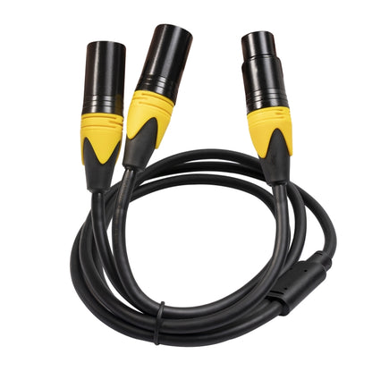 XK303MMF-10 3pin XLR หญิงถึงสายสัญญาณเสียงชาย XLR คู่, ความยาว: 1 ม., XLR F to 2 x XLR M