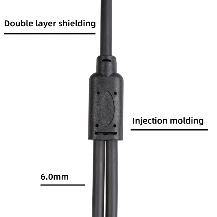 XK303MMF-10 3pin XLR หญิงถึงสายสัญญาณเสียงชาย XLR คู่, ความยาว: 1 ม., XLR F to 2 x XLR M