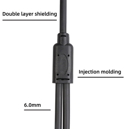 XK303MMF-10 3pin XLR หญิงถึงสายสัญญาณเสียงชาย XLR คู่, ความยาว: 1 ม., XLR F to 2 x XLR M