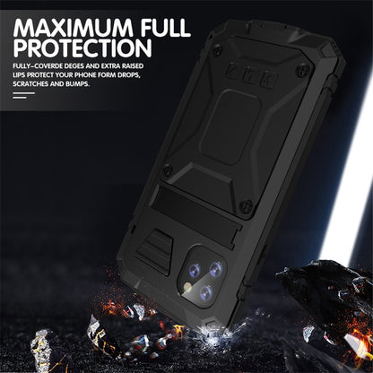 กันกระแทกกันน้ำโลหะกันฝุ่น + เคสซิลิโคนพร้อมตัวยึด, For iPhone 11, For iPhone 11 Pro, For iPhone 11 Pro Max, For iPhone XS Max, For Galaxy S20 Ultra