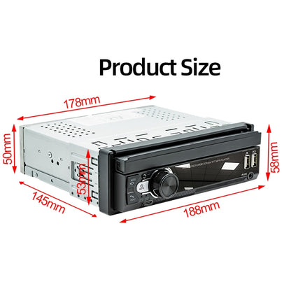 9901 เครื่องเล่น MP5 แบบพับเก็บได้ในรถยนต์ขนาด 7 นิ้วรองรับอินเทอร์เน็ต FM และโทรศัพท์มือถือ, 9901