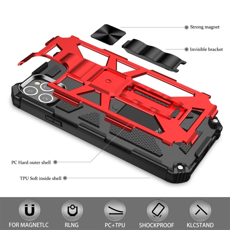 เกราะกันกระแทก TPU + PC เคสแม่เหล็กพร้อมตัวยึด, For iPhone 11, For iPhone 11 Pro, For iPhone 11 Pro Max
