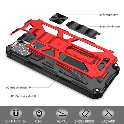 เกราะกันกระแทก TPU + PC เคสแม่เหล็กพร้อมตัวยึด, For iPhone 11, For iPhone 11 Pro, For iPhone 11 Pro Max