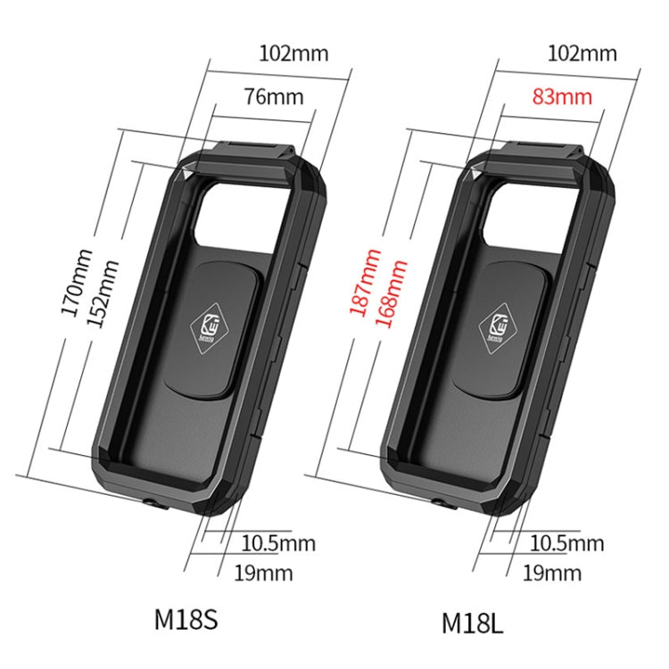 M18L-QD ที่วางโทรศัพท์มือถือกันน้ำสำหรับรถจักรยานยนต์ / จักรยาน, M18L-QD