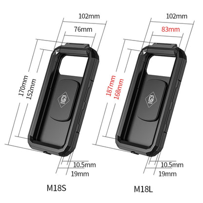 M18L-QD ที่วางโทรศัพท์มือถือกันน้ำสำหรับรถจักรยานยนต์ / จักรยาน, M18L-QD