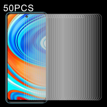 50 PCS 0.26mm 9H ความแข็งพื้นผิว 2.5D ฟิล์มกระจกนิรภัยป้องกันการระเบิดครึ่งหน้าจอ, For Xiaomi Redmi Note 9 Pro, For Xiaomi Redmi Note 9 Pro Max, For Xiaomi Redmi K30, For Xiaomi MI 10 (50 PCS), For Xiaomi MI 10 Pro (50 PCS), For Xiaomi Redmi Note 9s