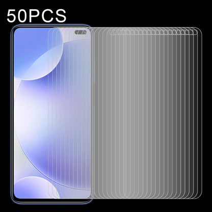 50 PCS 0.26mm 9H ความแข็งพื้นผิว 2.5D ฟิล์มกระจกนิรภัยป้องกันการระเบิดครึ่งหน้าจอ, For Xiaomi Redmi Note 9 Pro, For Xiaomi Redmi Note 9 Pro Max, For Xiaomi Redmi K30, For Xiaomi MI 10 (50 PCS), For Xiaomi MI 10 Pro (50 PCS), For Xiaomi Redmi Note 9s