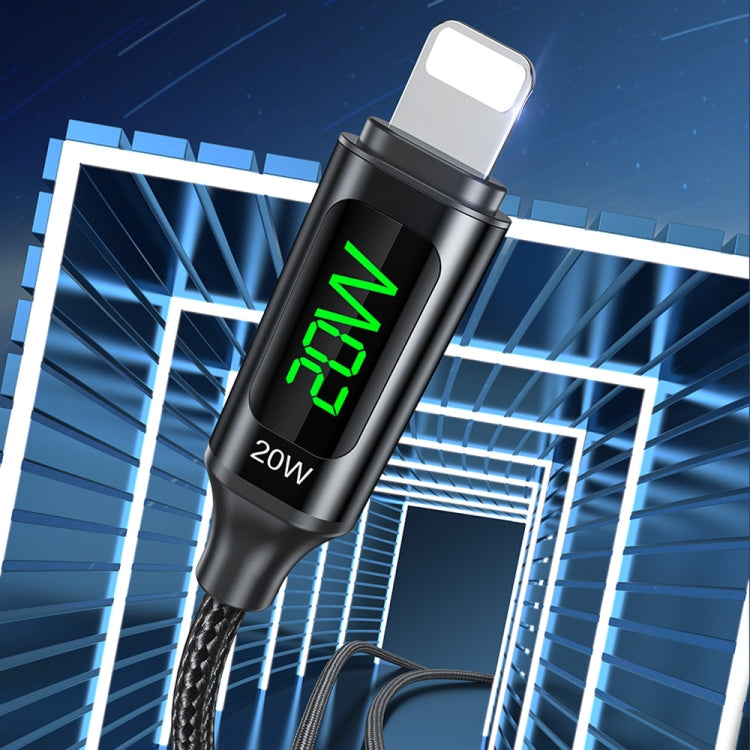 awei CL-123L 1 ม. USB-C / Type-C ถึง 8Pin ข้อมูลจอแสดงผลดิจิตอลสายชาร์จเร็ว, CL-123L