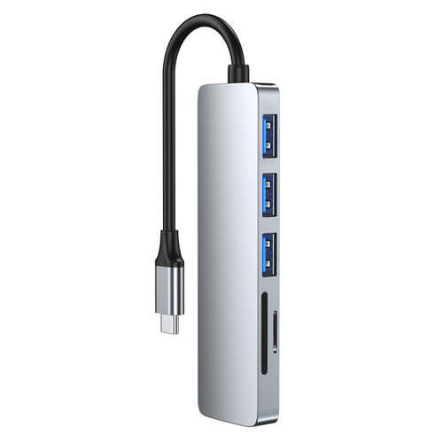 อะแดปเตอร์ฮับ USB-C / Type-C ถึง USB Docking Station HUB แบบ 6-in-1, 6 in 1