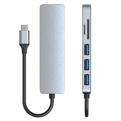 อะแดปเตอร์ฮับ USB-C / Type-C ถึง USB Docking Station HUB แบบ 6-in-1, 6 in 1